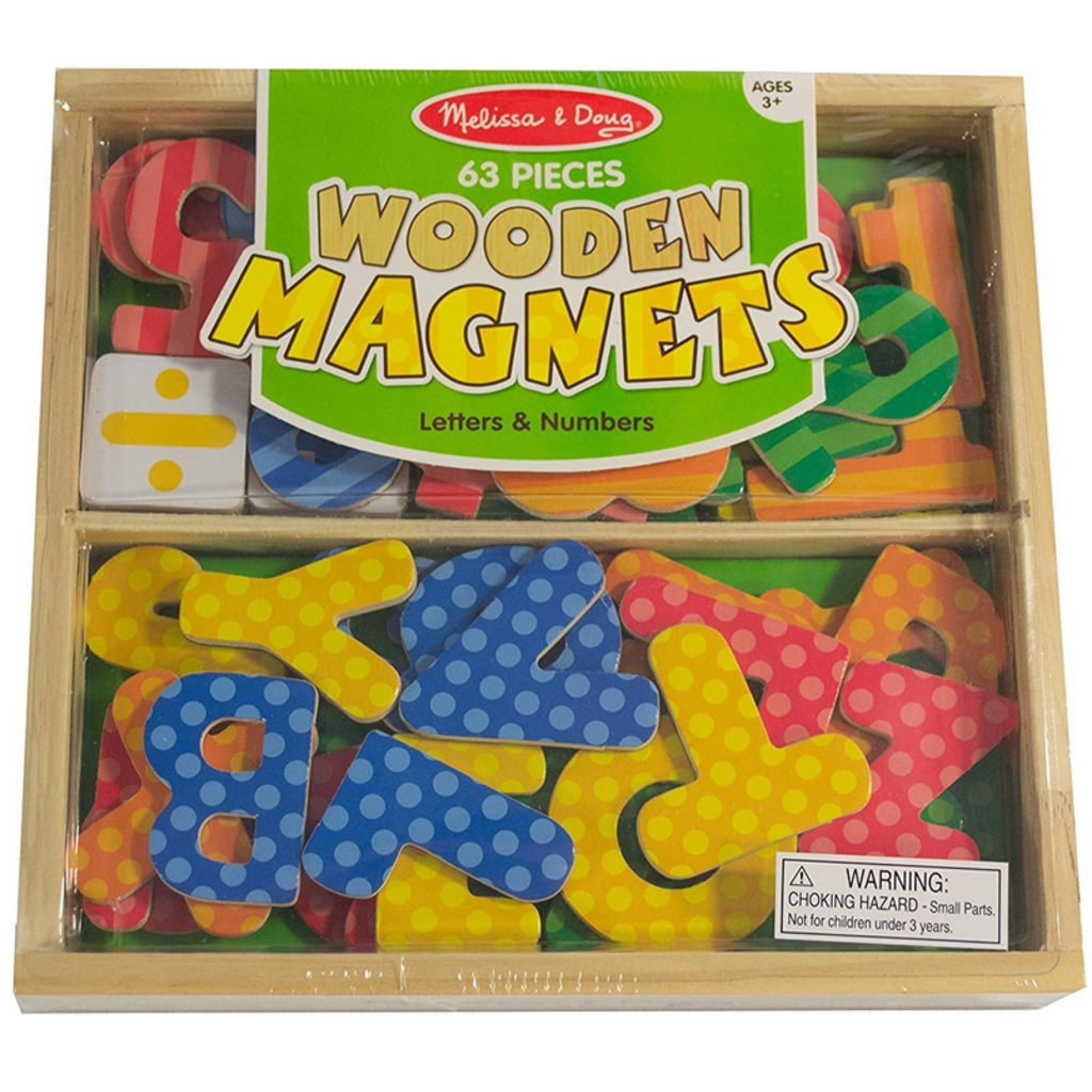 MELISSA AND DOUG WOODEN MAGNETS LETTERS & NUMBERS