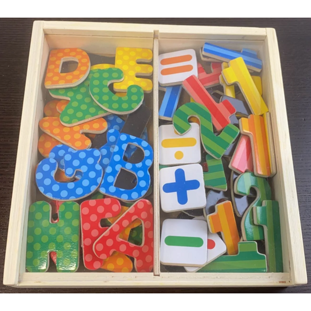 MELISSA AND DOUG WOODEN MAGNETS LETTERS & NUMBERS