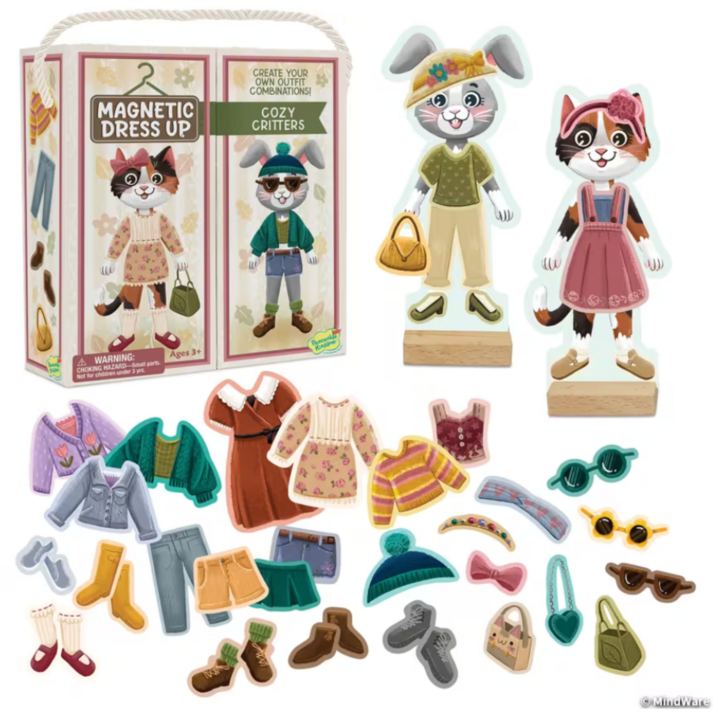MW WHOLESALE MAGNETIC DRESS UP FRIENDS: COZY CRITTERS