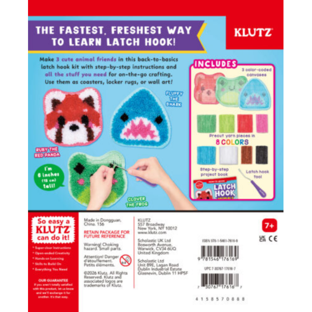 KLUTZ LATCH HOOK ANIMALS KLUTZ