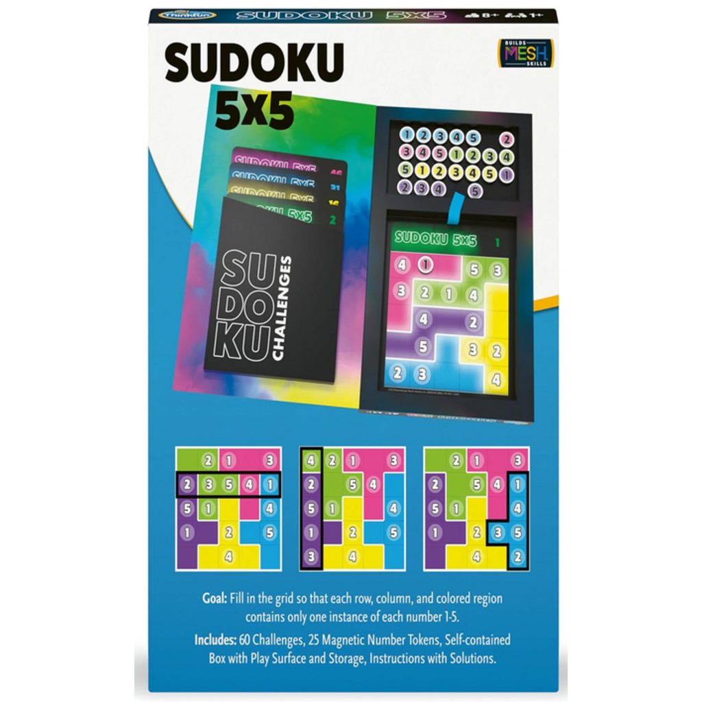 THINK FUN SUDOKU 5X5 MAGNETIC TRAVEL PUZZLE