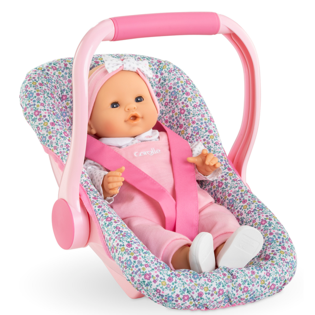 COROLLE FLORAL BABY DOLL CAR SEAT