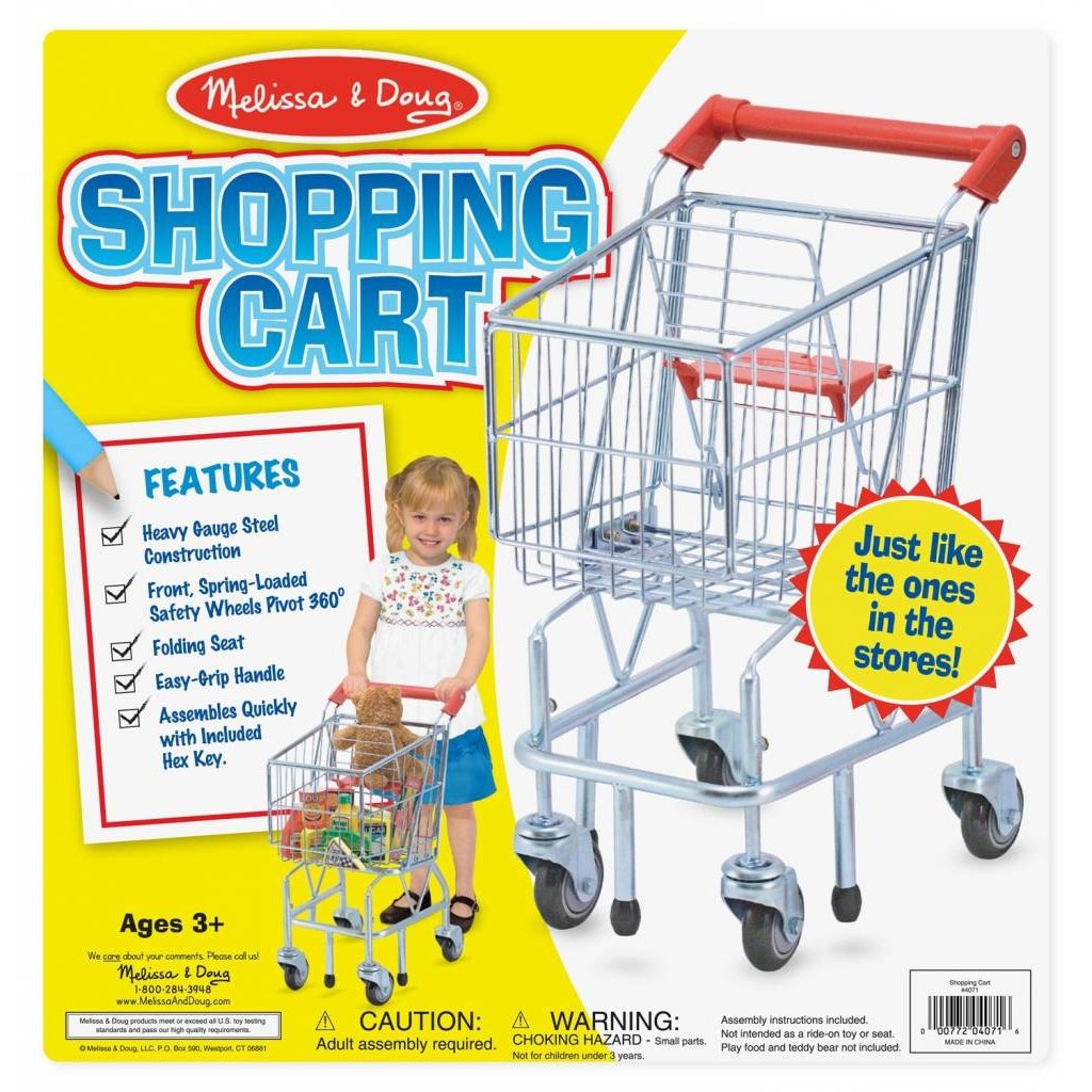 melissa & doug grocery shopping cart