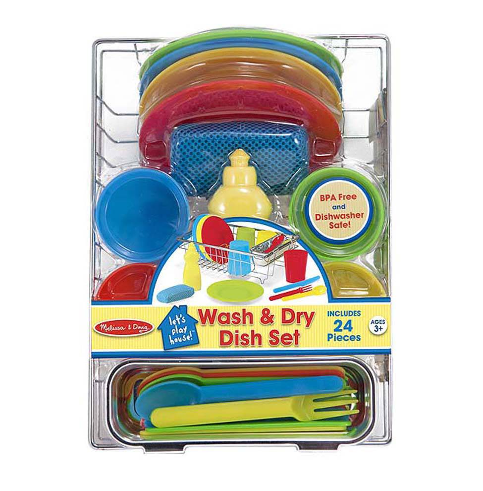 Melissa & Doug Wash Dry Dish Set