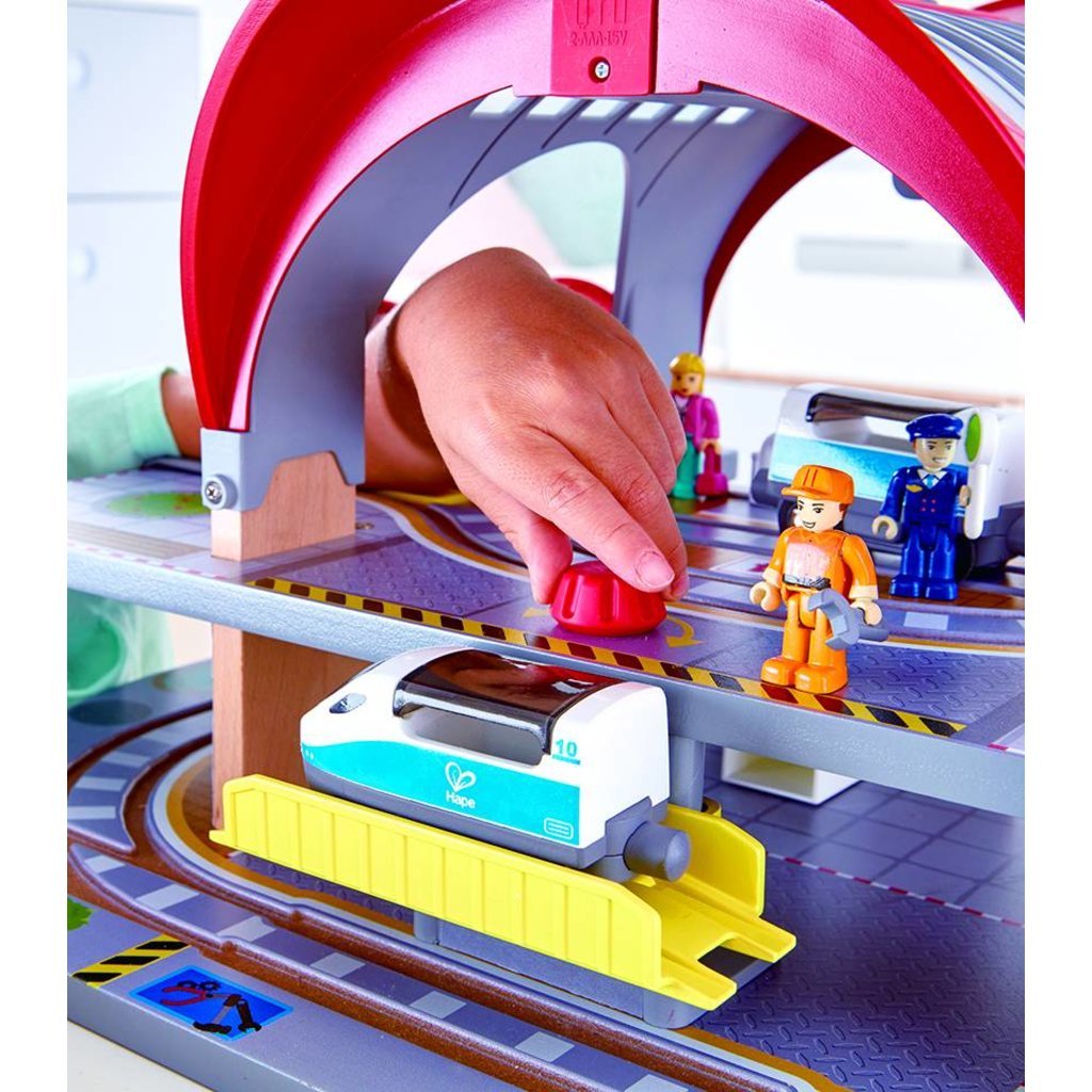 Hape Grand City Station Railway Wooden Train Set