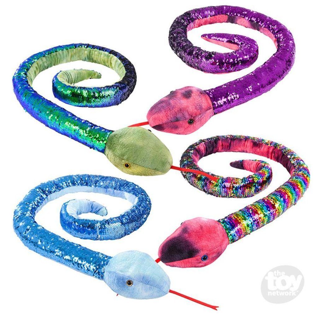 Multicolor two-headed cobra rubber snake toy