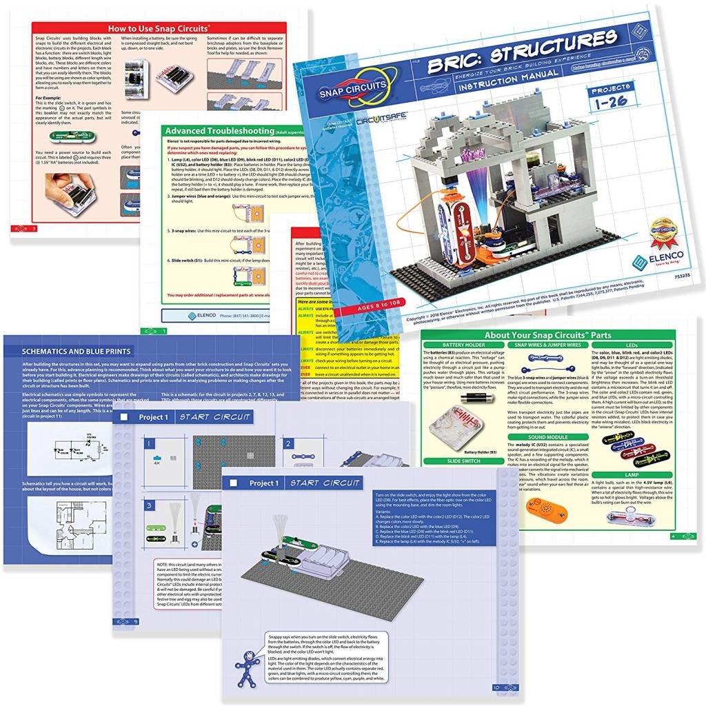 ELENCO ELECTRONICS SNAP CIRCUITS BRIC STRUCTURES