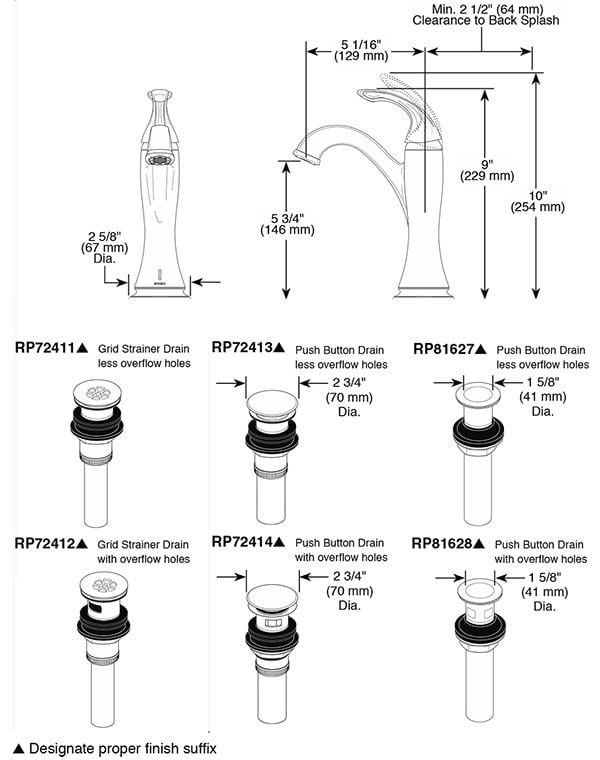 Brizo 65985lf Charlotte Single Handle Smart Touch Lavatory Faucet