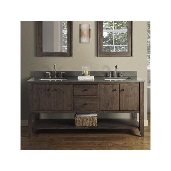 Fairmont Designs 1516 Vh7221d River View 72 Double Bowl Open Shelf Vanity Coffee Bean Builder Supply