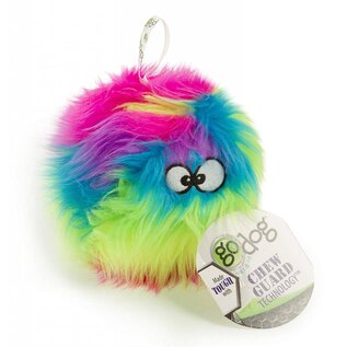 GODOG GoDog Furballz Chew Guard Dog Toy Small, Rainbow