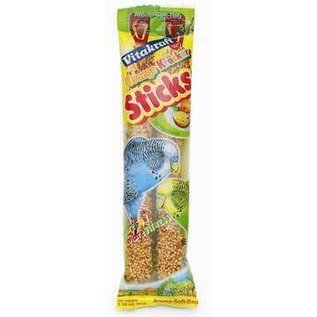 SUNSEED Vitakraft Parakeet Orange Treat Stix 2oz Triple Baked Crunch Sticks™ with Whole Grains & Orange