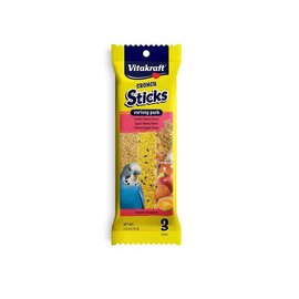 SUNSEED Vitakraft Crunch Sticks Golden Honey, Egg, Apple Parakeet Treat 3pk/2.5oz