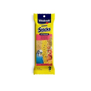 SUNSEED Vitakraft Crunch Sticks Golden Honey, Egg, Apple Parakeet Treat 3pk/2.5oz