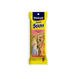 SUNSEED Vitakraft Crunch Sticks Apricot & Peach Flavor for Cockatiel Treat 3.5oz
