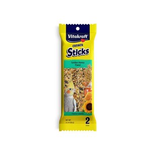 SUNSEED Vitakraft Crunch Sticks Golden Honey Flavor for Cockatiel Treat 3.5oz