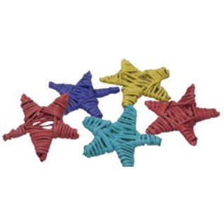 SUPERBIRD CREATIONS DYED VINE STARS - SMALL -  ASSORTED COLORS EACH