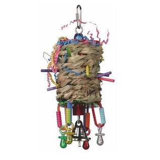 SUPER BIRD CREATIONS Perky Parrot Toys PK2020 Foraging Roll 8.5 x 4.5 x 4.5"