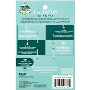 OXBOW OXBOW SMALL ANIMAL ENRICHED LIFE STIX & HAY