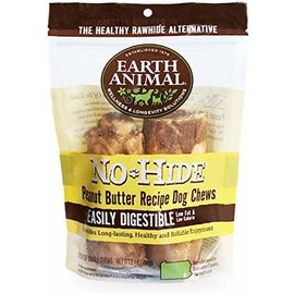 EARTH ANIMAL EARTH ANIMAL DOG NO-HIDE PEANUT BUTTER 4 INCHES 2 PACK