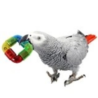 SUPER BIRD CREATIONS Superbird Creations Rattler Ring Foot Toy 2.75" x 1"