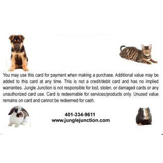 JUNGLE JUNCTION Gift Card $100.00