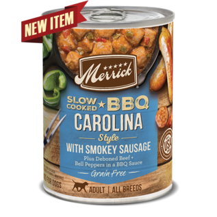 MERRICK DOG SLOW-COOKED GRAIN FREE CAROLINA STYLE SAUSAGE 12/12.7OZ CASE