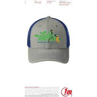 JUNGLE JUNCTION Jungle Junction Embroidered Logo Hat Color Grey/Blue