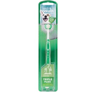 TROPICLEAN TropiClean Fresh Breath Triple Flex Toothbrush for Dogs