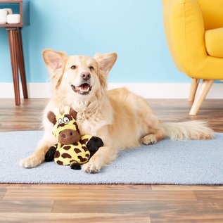 Hear Doggy Silent Squeaker Chew Guard Flattie Giraffe Dog Toy