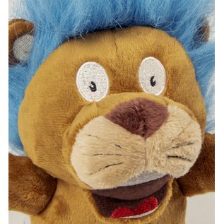 HEARDOGGY! SILENT SQUEAK CRAZY HAIRS LION DOG TOY SM