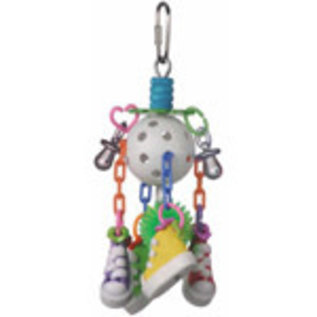 SUPER BIRD CREATIONS Perky Parrot Toys Kick Ball Jr. - 7.5" x 3"