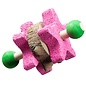 A&E CAGE COMPANY NIBBLES PUMICE STAR DUMBBELL W/WOODEN BLOCKS CHEW