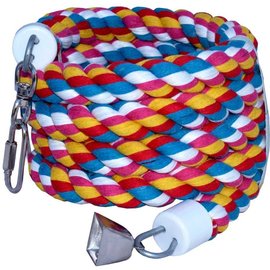 SUPER BIRD CREATIONS BUNGEE WITH BELL – LARGE – COTTON  24″ x 7″  Rope Dia. 9/10