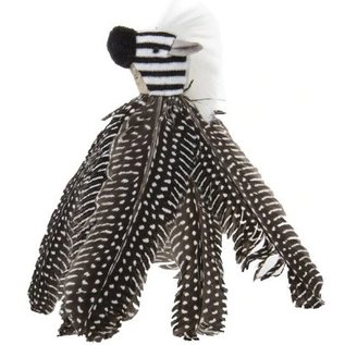 PETLINKS HYPERNIP ZIPPY ZEBRA FEATHERS CAT TOY