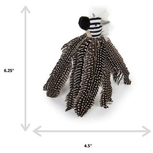 PETLINKS HYPERNIP ZIPPY ZEBRA FEATHERS CAT TOY