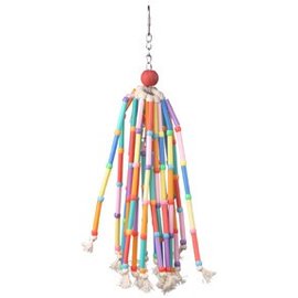 SUPER BIRD CREATIONS Super Bird Creations SB-708 Wind Chimes w/ Colorful Straws & Bell - 13" x 2"