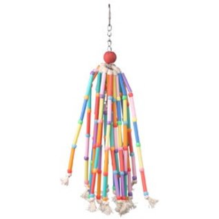 SUPERBIRD CREATIONS Wind Chimes w/ Colorful Straws & Bell - 13" x 2"