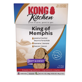 Kong Kitchen King of Memphis Grain-Free Bacon & Peanut Butter Soft & Chew Dog Treat 7oz