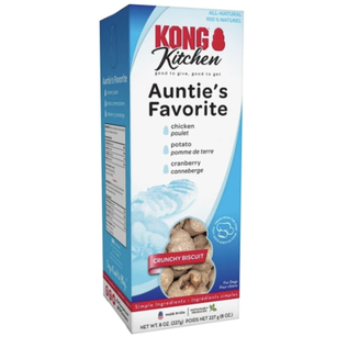 KONG Kong Kitchen Auntie's Favorite Grain-Free Chicken Crunchy Biscuit Dog Treat 8oz