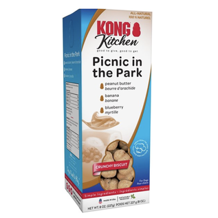 KONG Kong Kitchen Picnic in the Park Grain-Free Peanut Butter Crunchy Biscuit Dog Treat 8oz