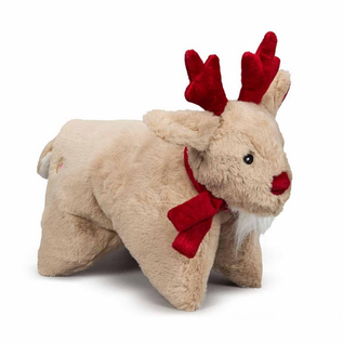 HuggleHounds Holiday Squooshie Reindeer Small Dog Toy