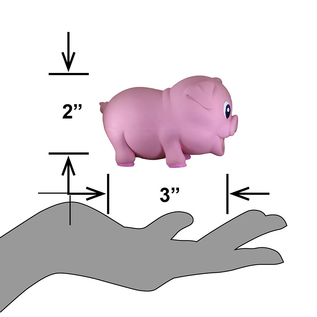 NATURFLEX BABIES TINY TOTS PIG LATEX DOG TOY 3.5"