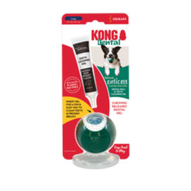 KONG KONG Dental Ball w/Tropiclean Enticer Teeth Cleaning Gel Honey Chicken, 1ea/LG, 1 oz