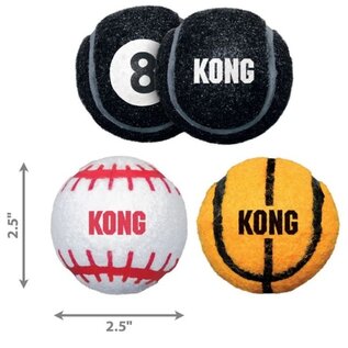 KONG KONG DOG SPORTS BALL MEDIUM 3 PACK