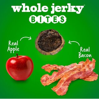 Fruitables Whole Jerky Bites Bacon & Apple Dog Treats, 5-oz bag