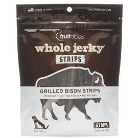 MANNAPRO Fruitables Whole Jerky Grilled Bison/Apple Strips Dog Treats, 5-oz Bag