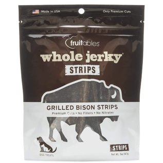MANNAPRO Fruitables Whole Jerky Grilled Bison/Apple Strips Dog Treats, 5-oz Bag