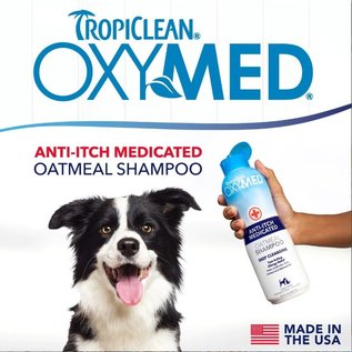 TROPICLEAN TropiClean OxyMed Medicated Anti-Itch Oatmeal Dog & Cat Shampoo 20oz.