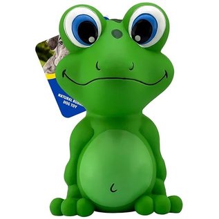 NATURFLEX FROG GREEN LATEX DOG TOY LARGE 8"