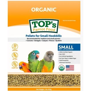 TOP'S PARROT FOOD TOP's Organic Parrot Pellets Small 1lb